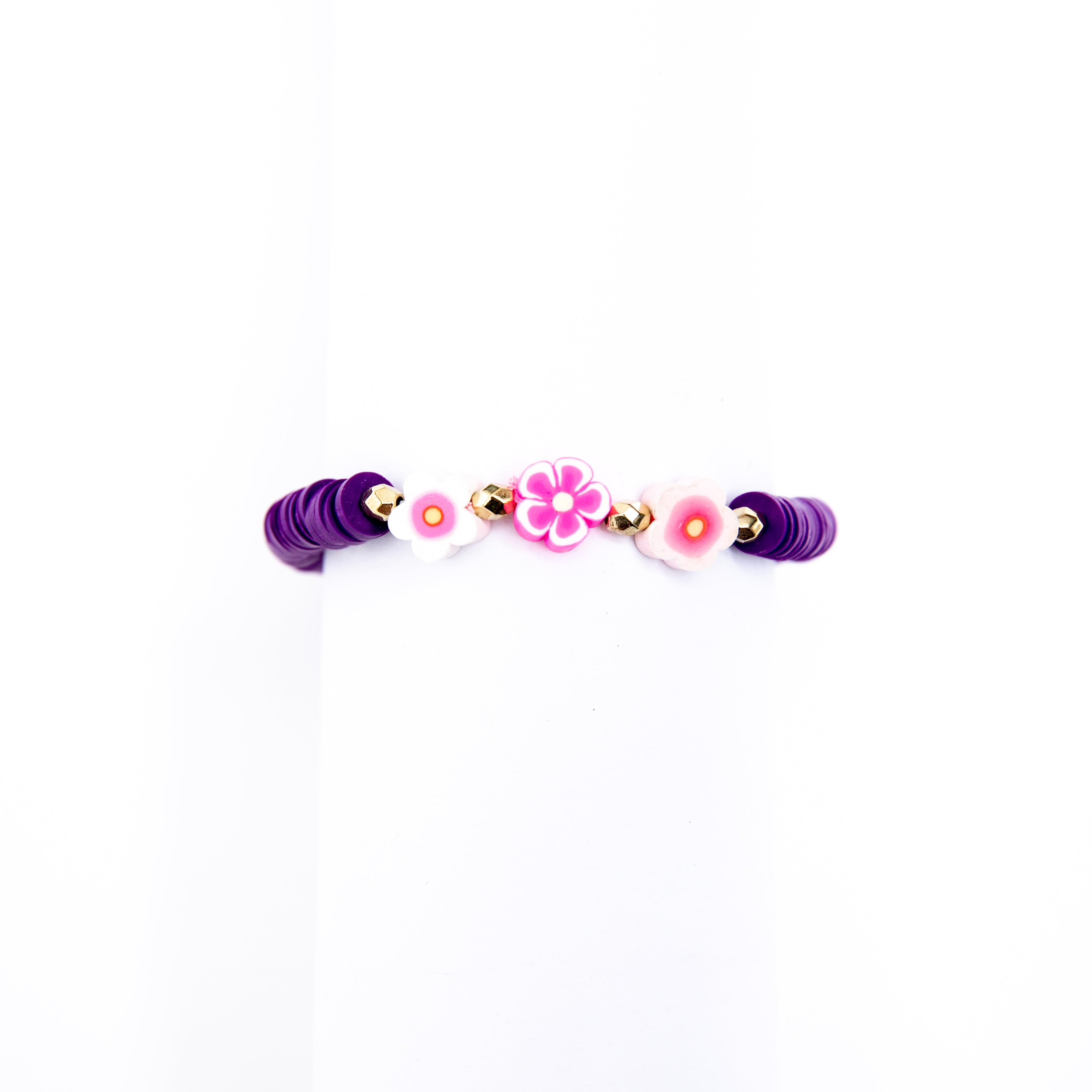PURPLE FLOWER GOMA BRACELET